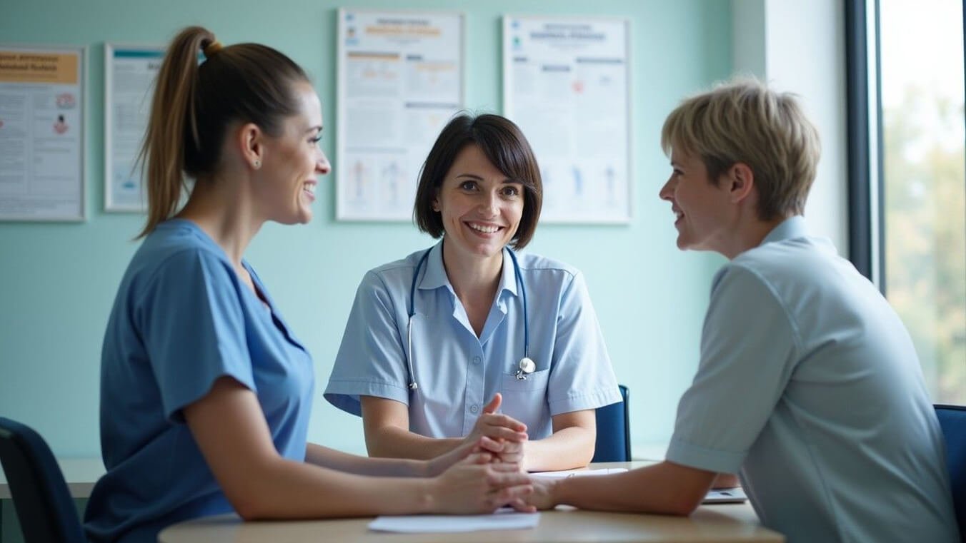 Veteran consulting with oncologist about DVA-funded cancer treatment options.