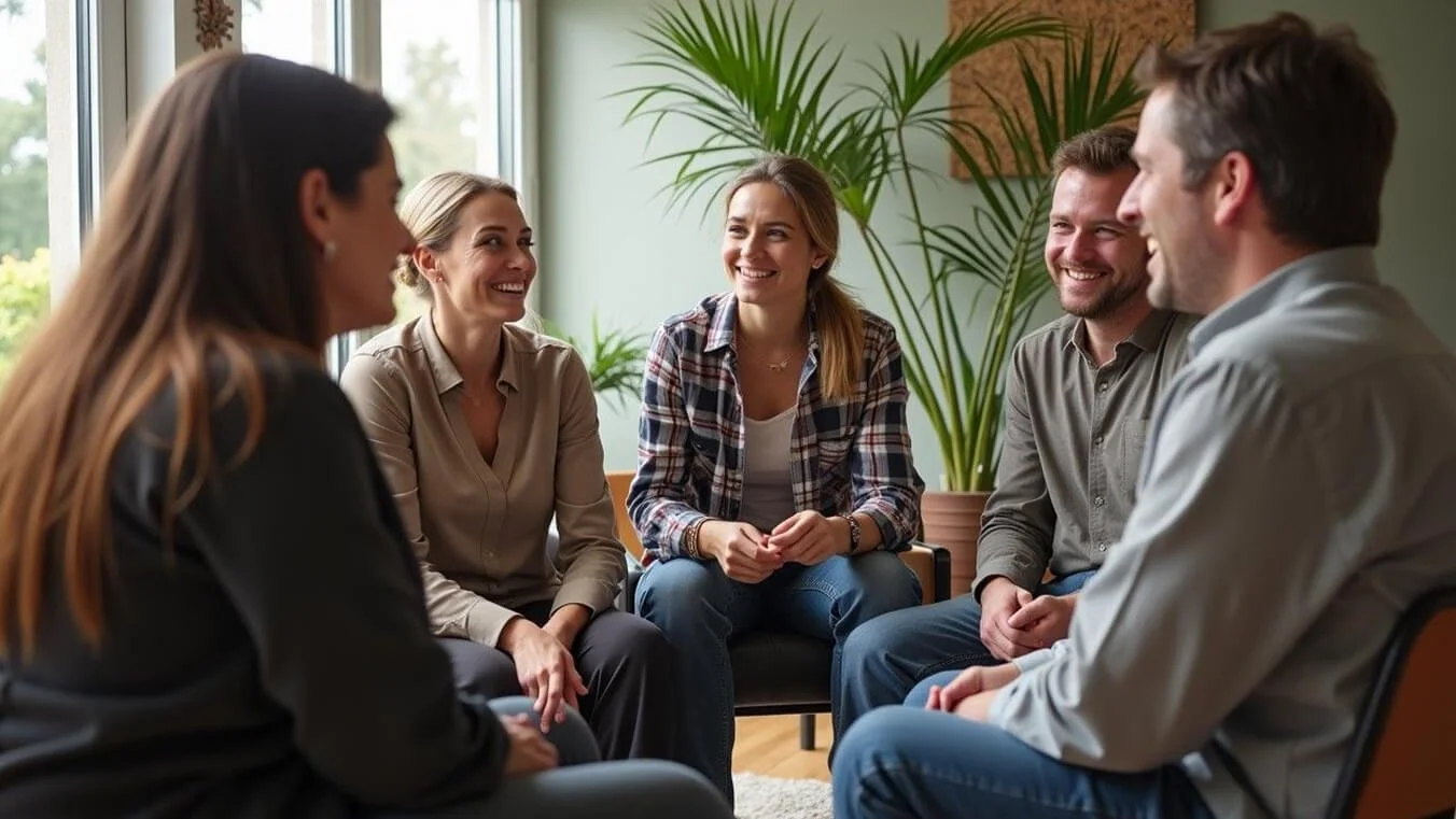 Australian veterans participating in PTSD peer support group therapy.