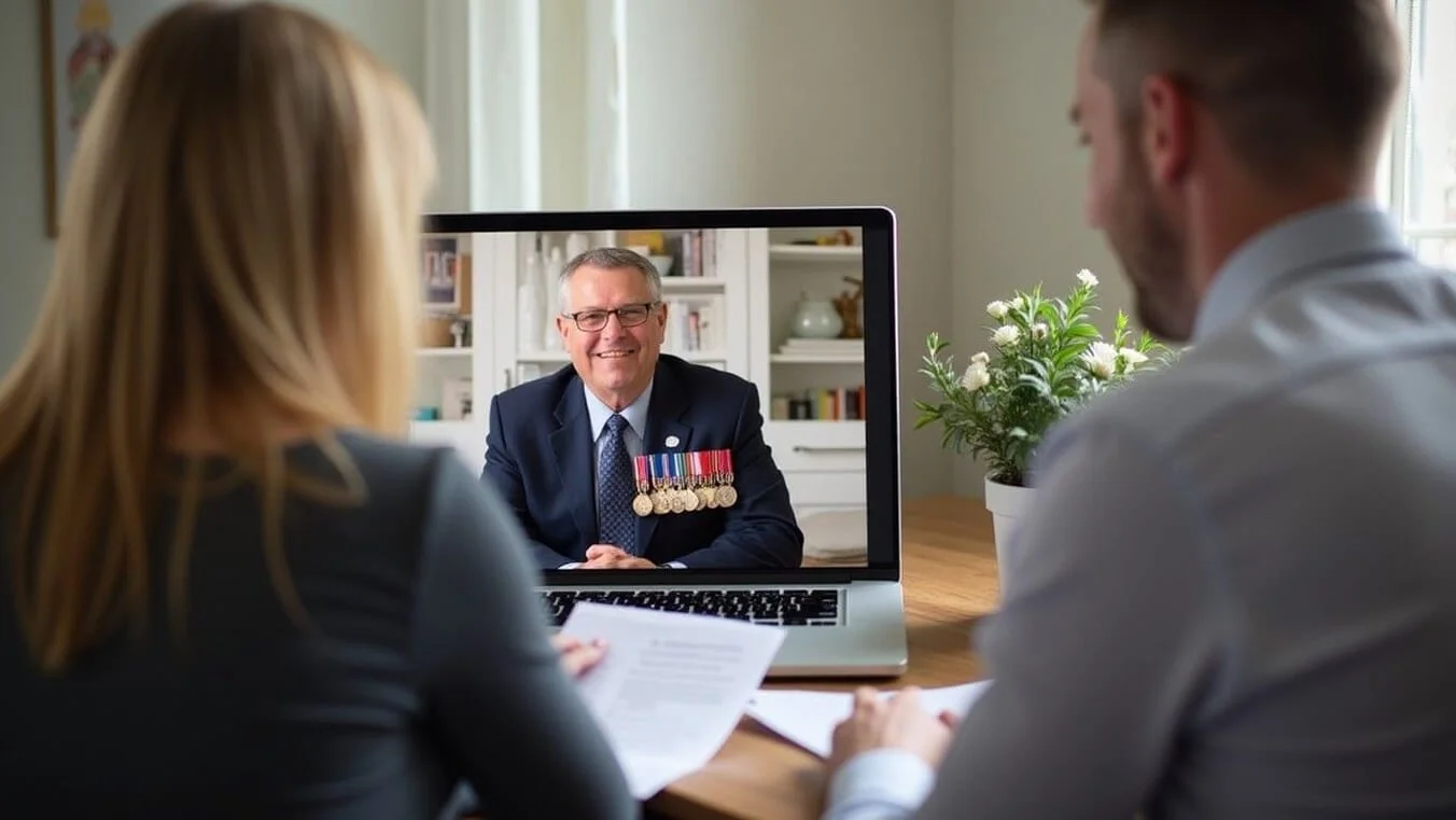 Australian veteran receiving DVA claims advise from a professional online.