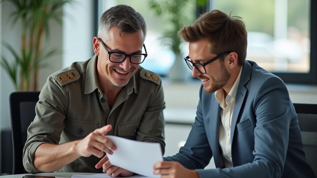 Young Australian veteran getting advise on eligibility for a DVA claim.
