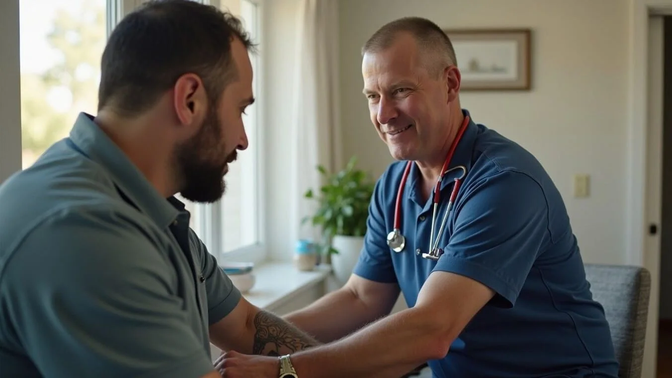 Veteran receiving community nursing care from a qualified DVA provider.