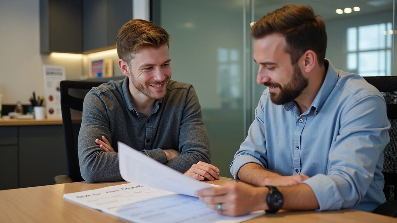 A veteran consults a Veterans First Consulting representative about completing the DVA Permanent Impairment Assessment Form.