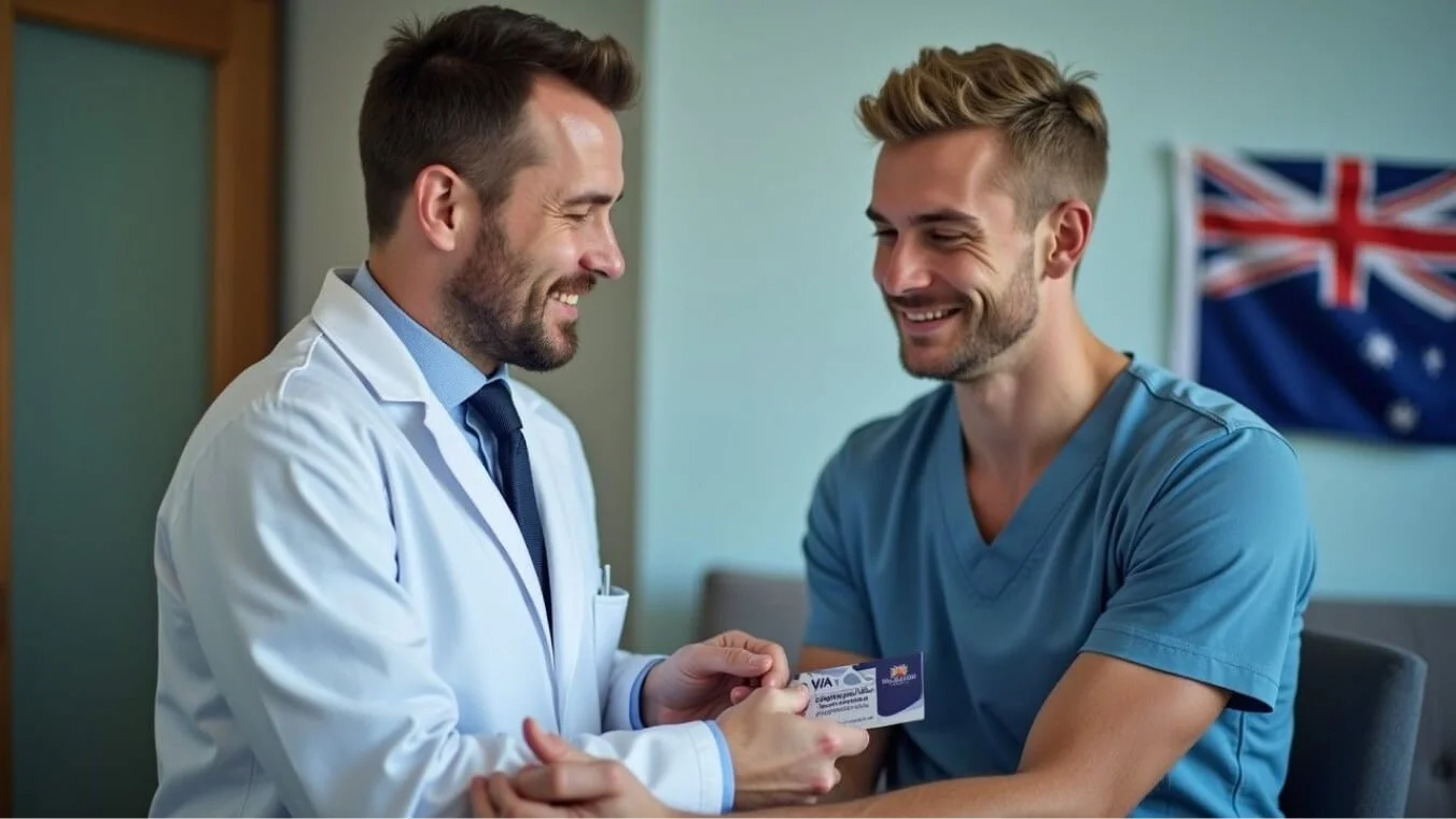 An Australian veteran receiving medical care using a DVA treatment card, highlighting access to healthcare under veterans benefits