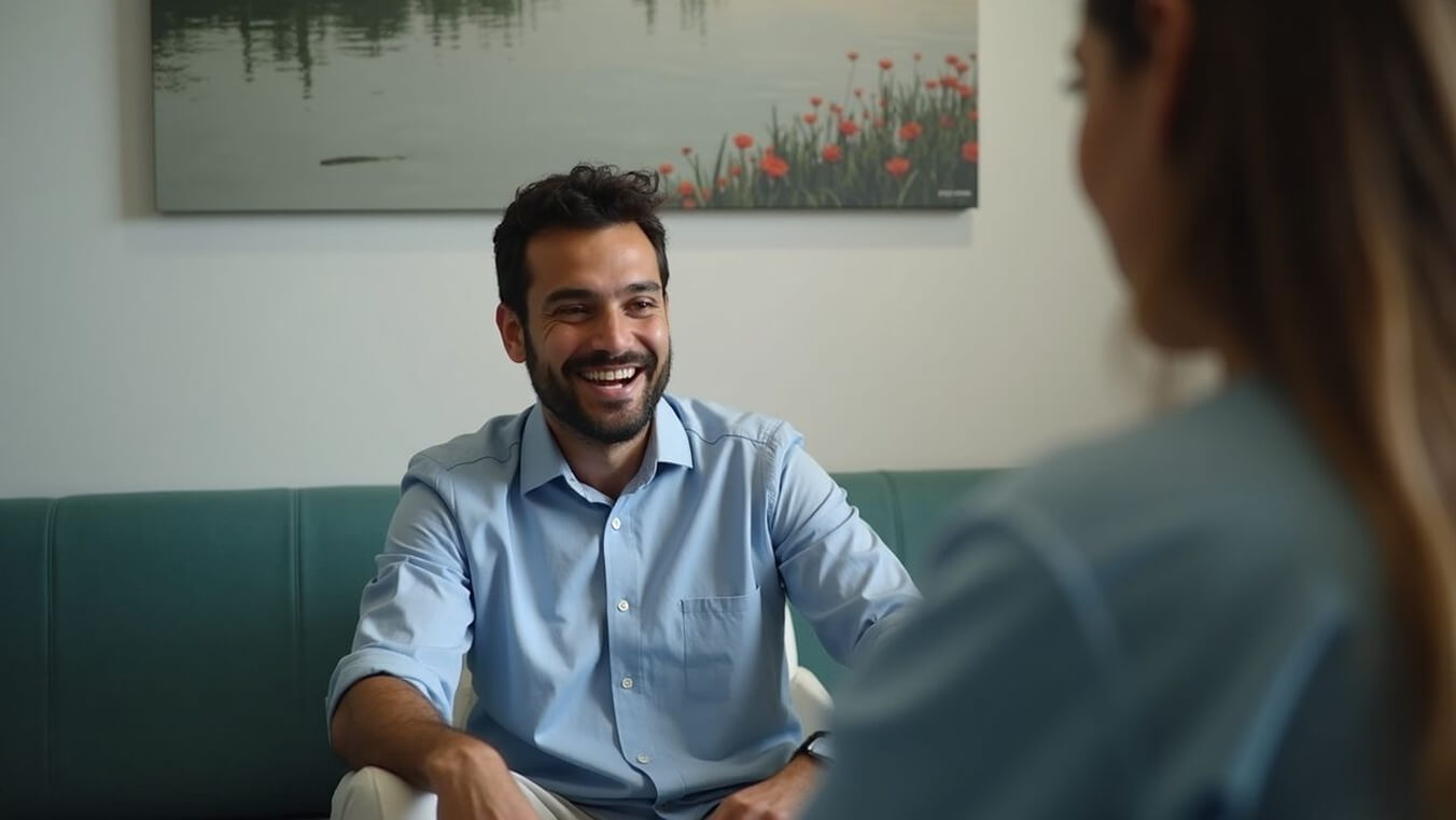 Young Australian veteran accessing mental health support through a DVA pathway program.