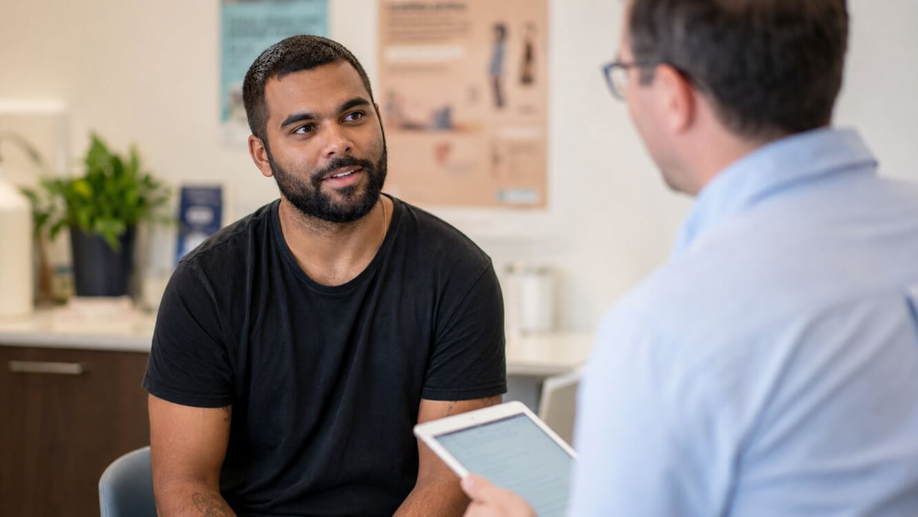 Veteran receiving a GP referral to begin DVA-funded mental health treatment.