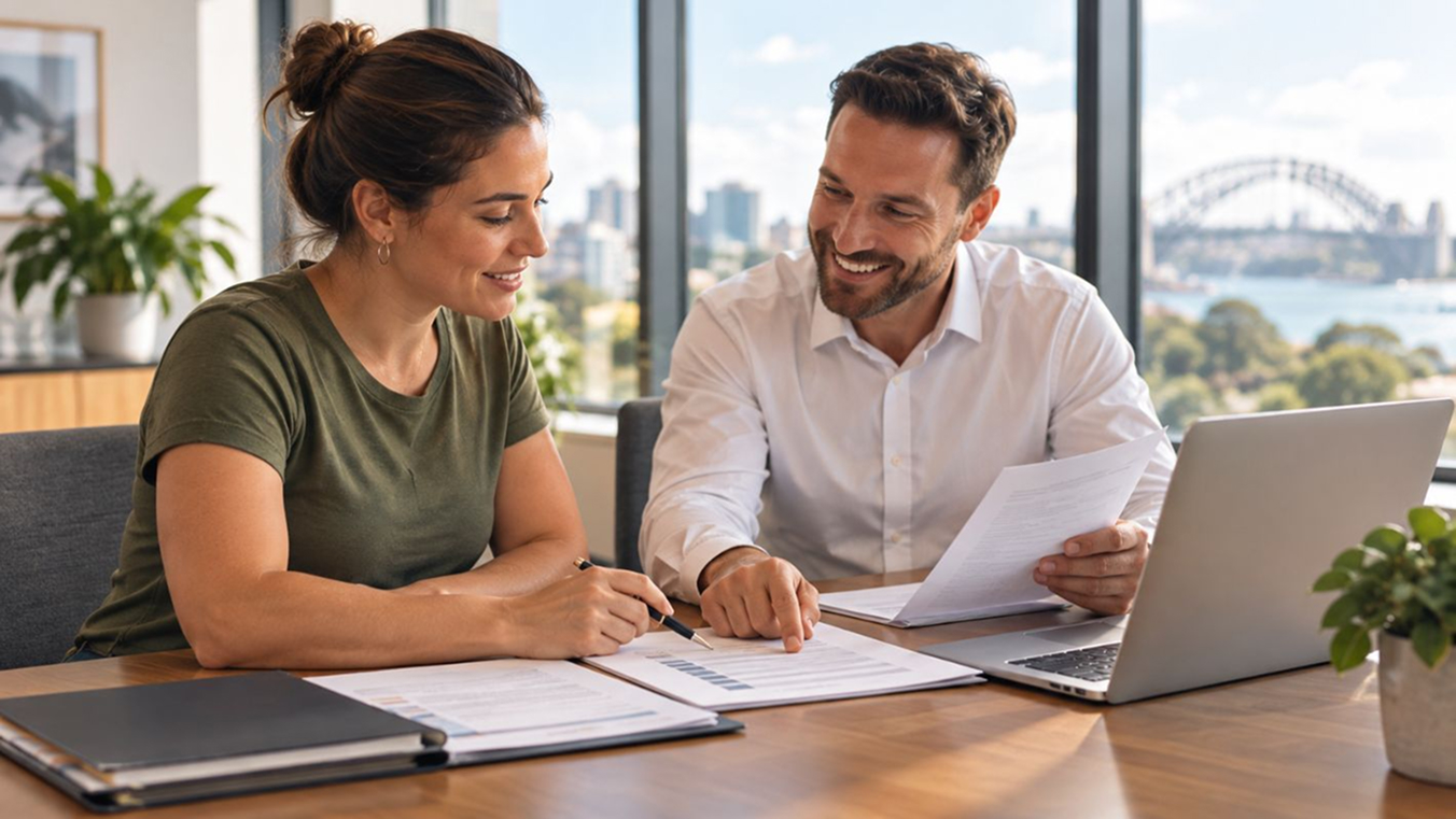 Veteran checking her DVA claim documents are complete with a claims adviser.