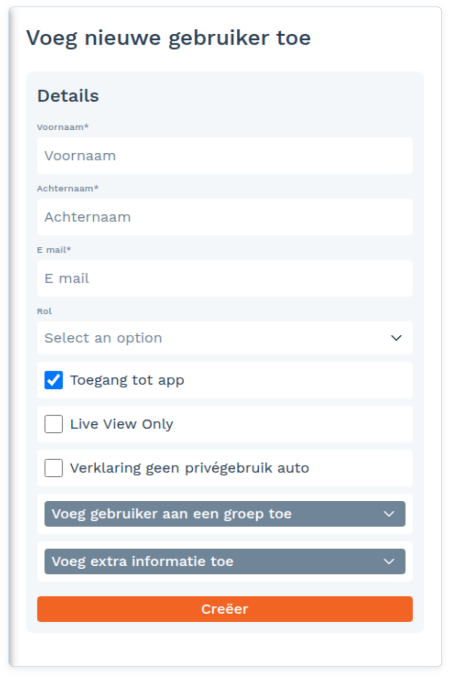 Gebruikers: Een gebruiker toevoegen (screenshot uit de handleiding, pagina 90)