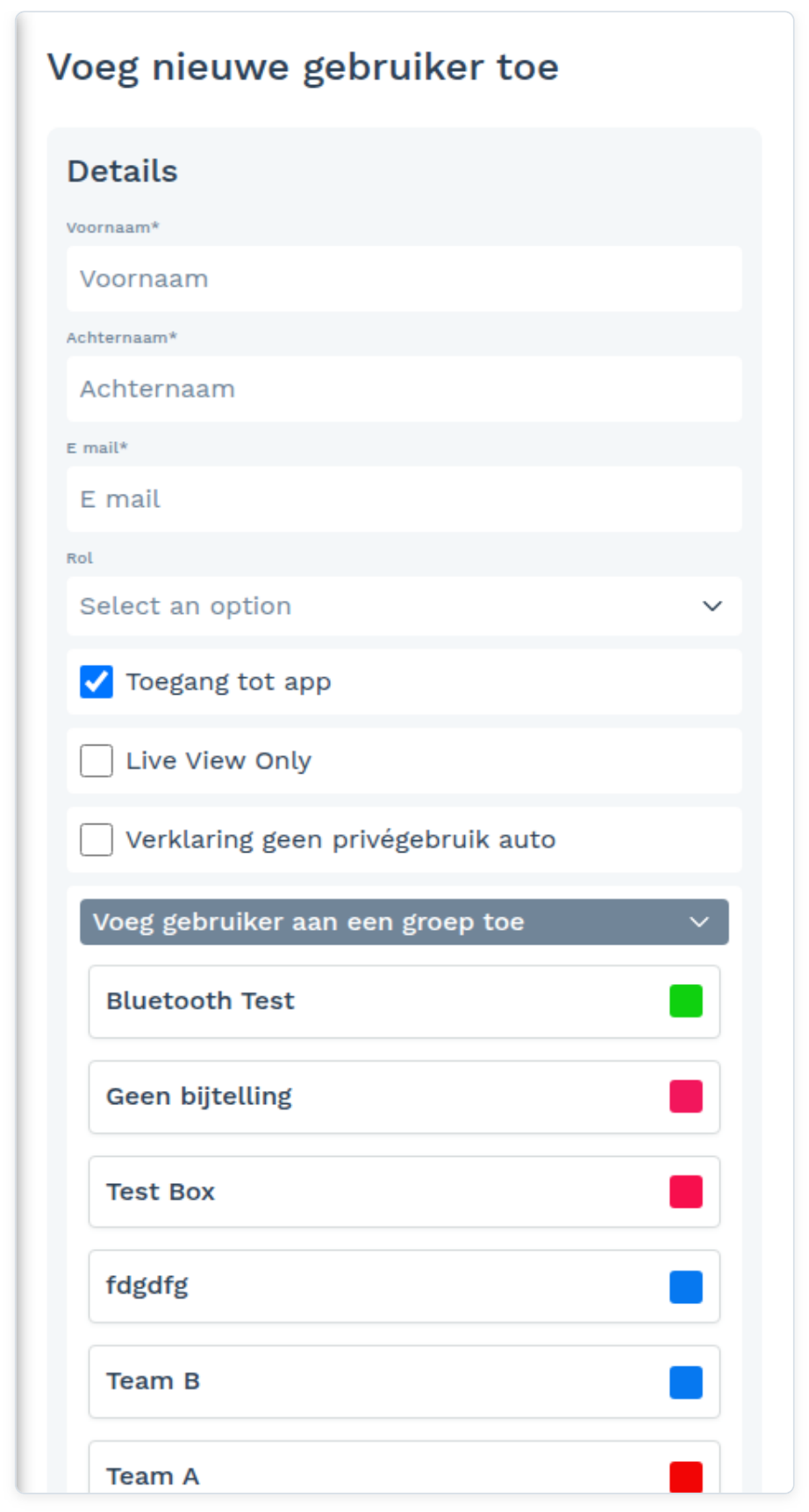 Gebruikers: Een gebruiker toevoegen (screenshot uit de handleiding, pagina 92)
