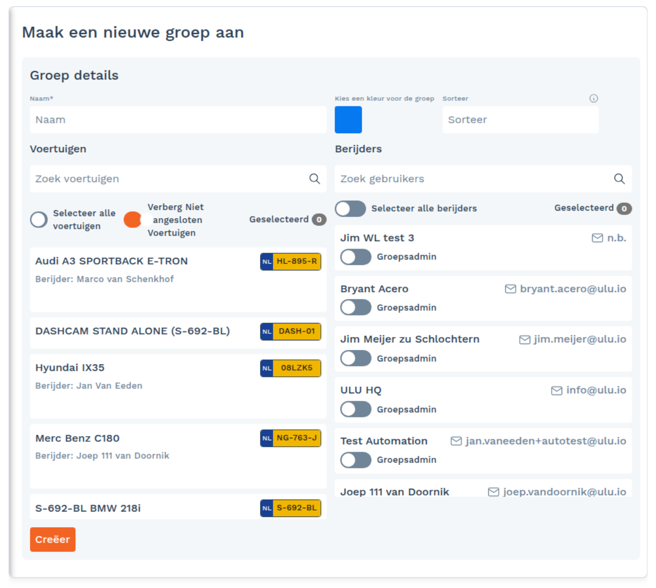 Gebruikers: Werken met groepen (screenshot uit de handleiding, pagina 97)
