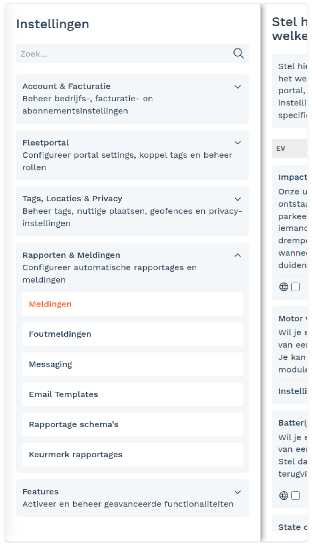 Meldingen: Instellen welke meldingen je ontvangt (screenshot uit de handleiding, pagina 81)