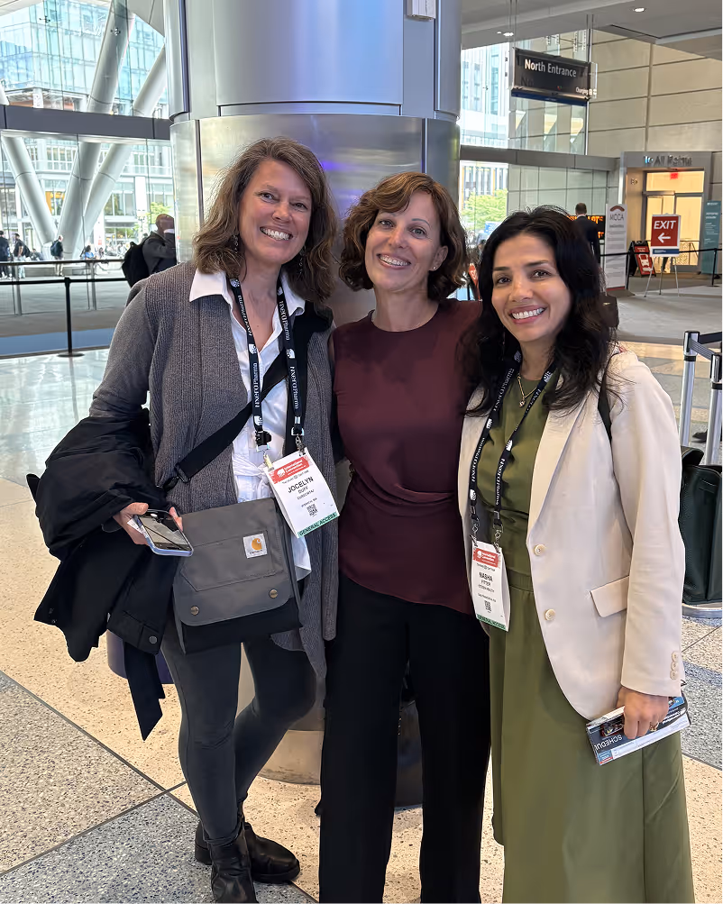 Nasha with Jocelyn Duff and Julia at the NXera Pharma rare-disease summit