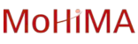 Red stylized text logo reading 'MoHIMA' with a partial white design element.