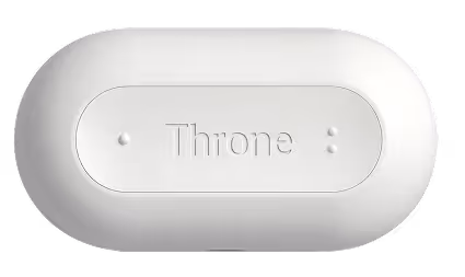 Throne device top view showing user buttons and USB-C port