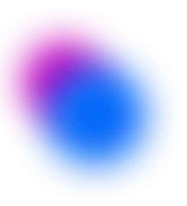 Abstract overlapping circular shapes with a vibrant gradient blending from magenta to blue.
