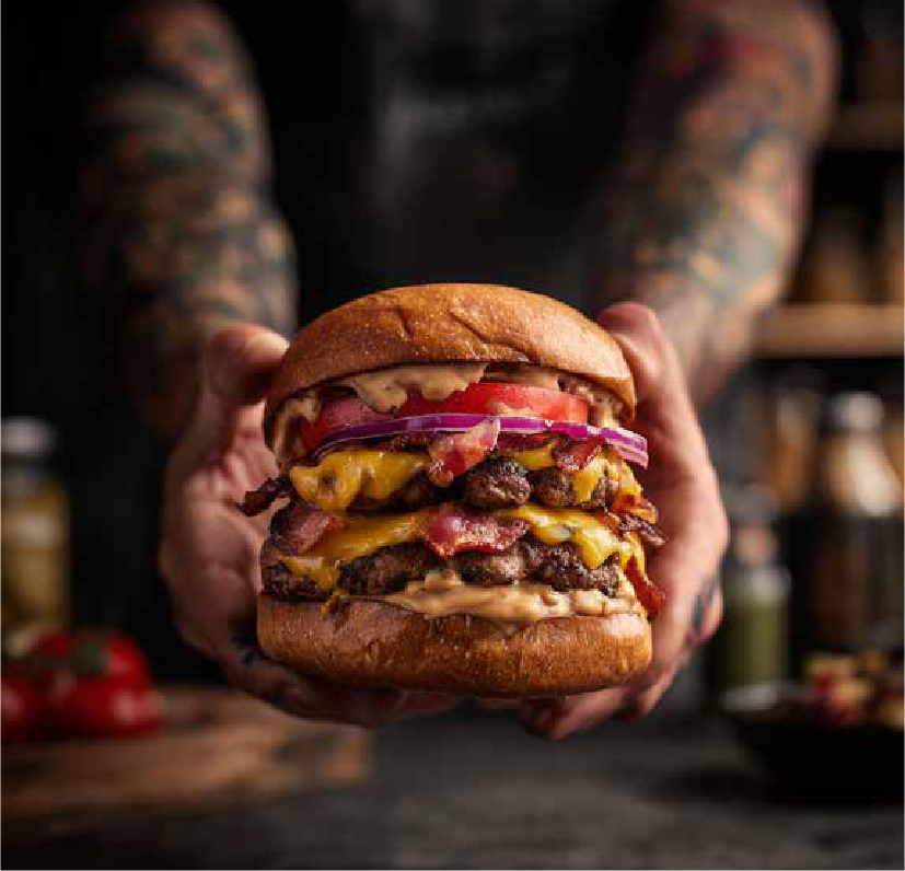 image of food preparation process (for a food truck)