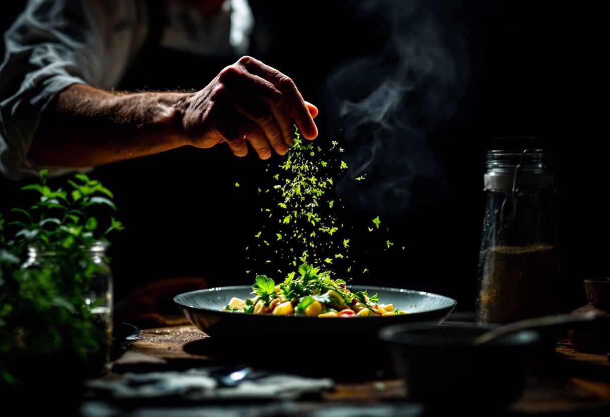 image of food preparation process (for a food truck)