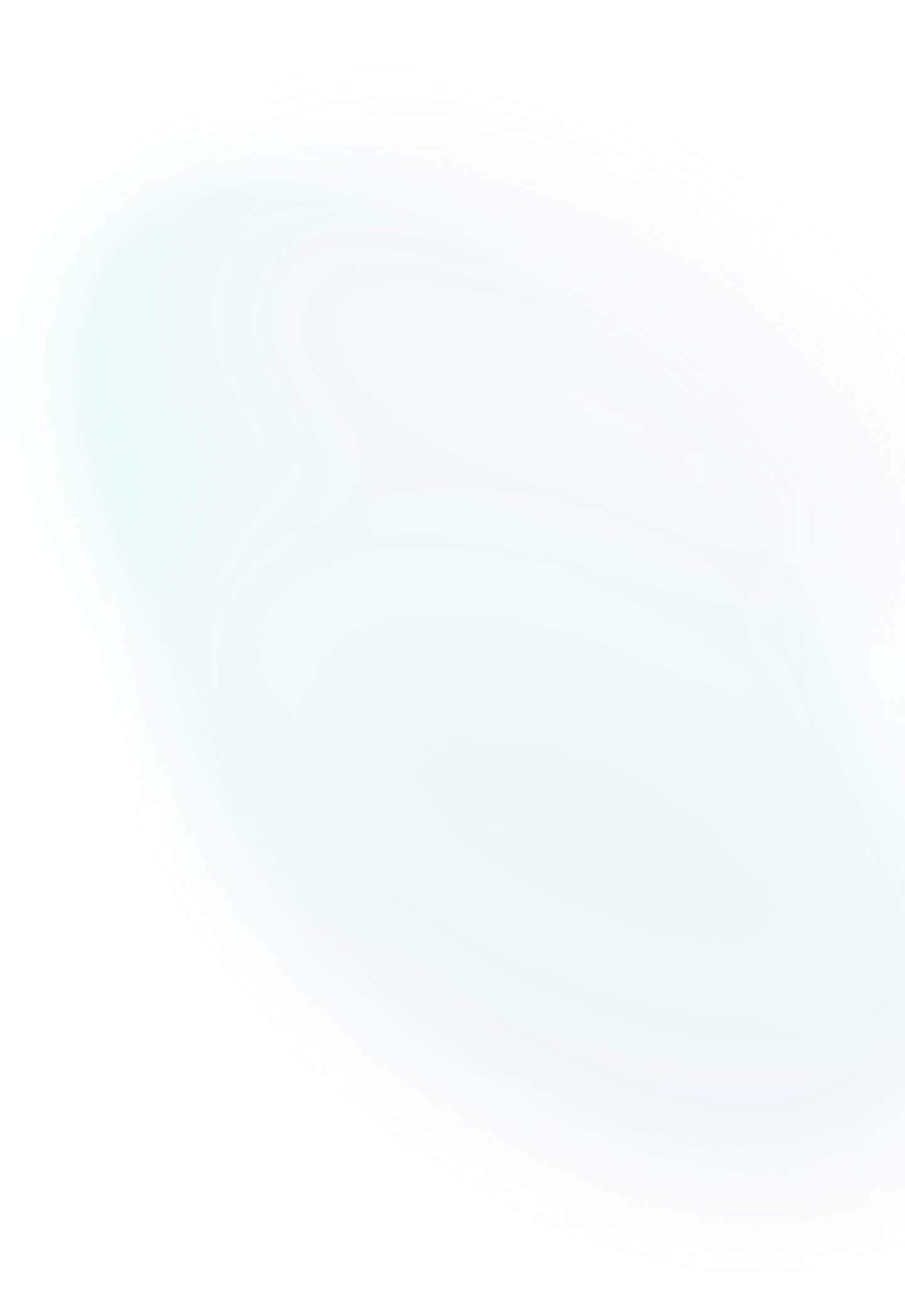 Abstract organic shape with smooth gradients of green and blue on a black background.