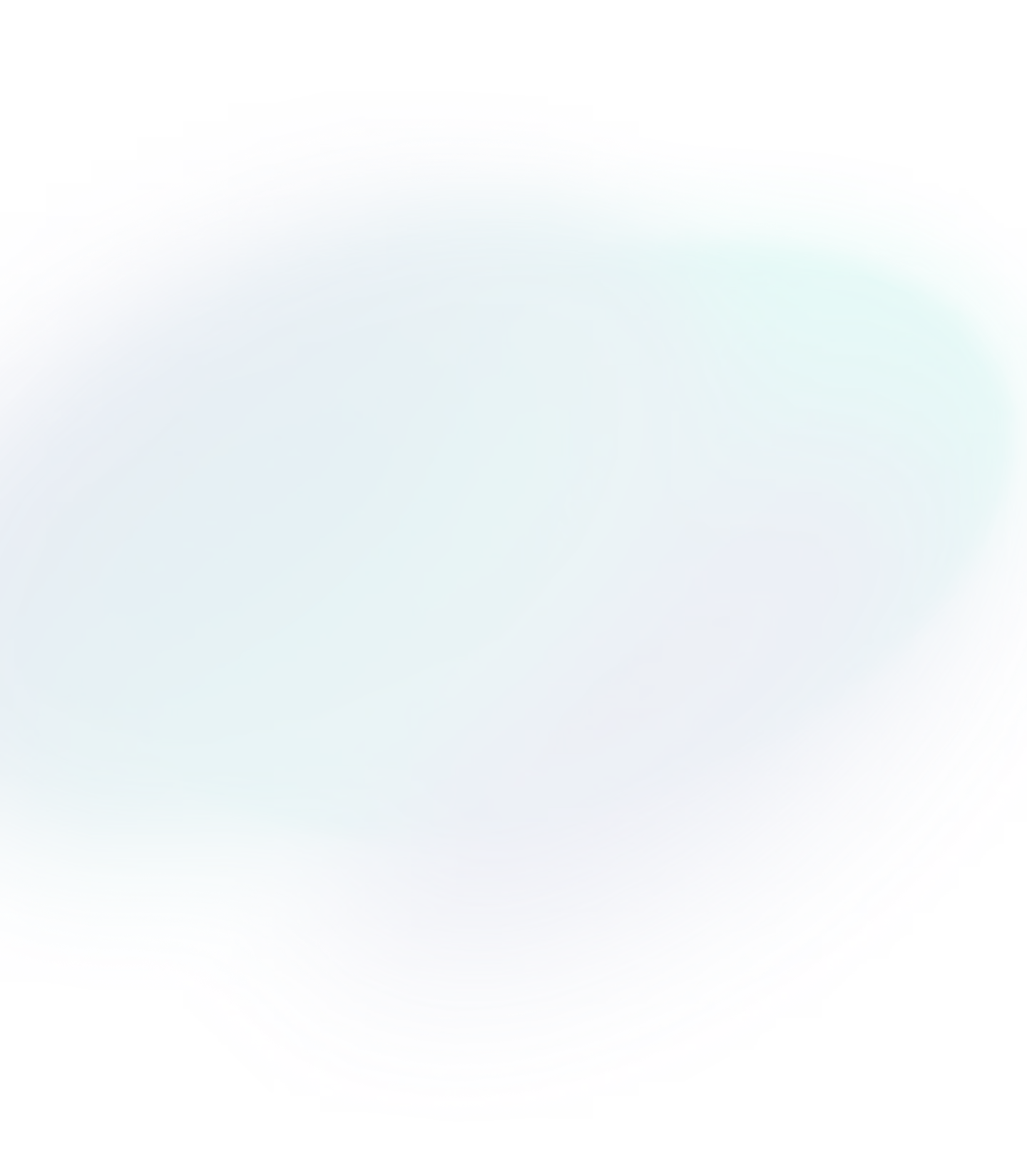 Abstract blue and green blurred gradient shape with soft edges on a black background.