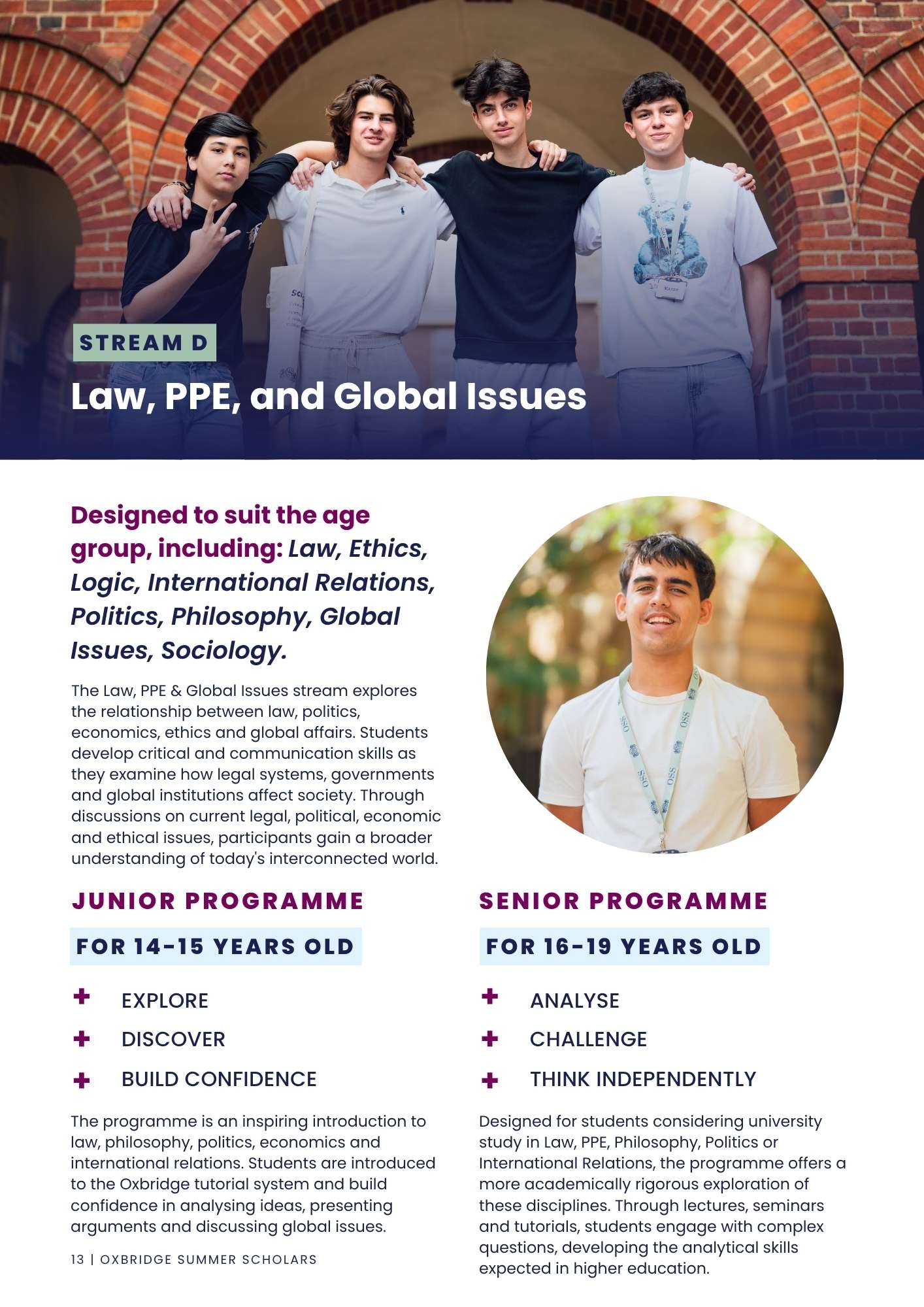 Law and International Relations stream at Oxbridge Summer Scholars, introducing students to law, politics, global affairs and international relations.
