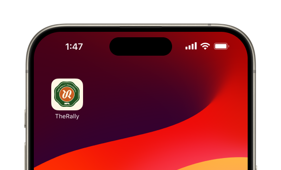 TheRally Mobile App Screenshot
