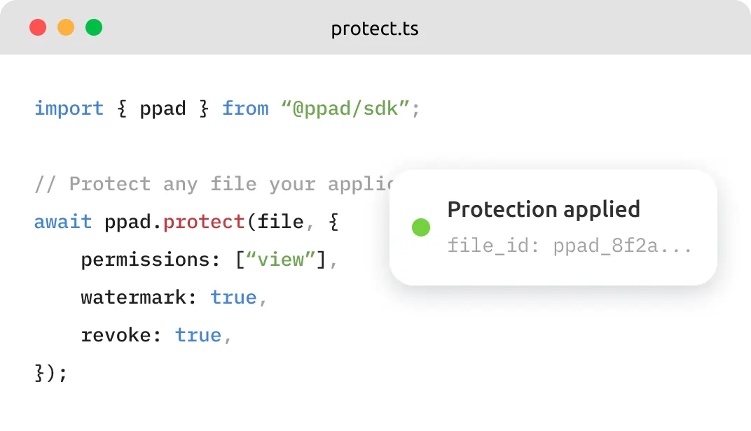 Embed file protection into your product