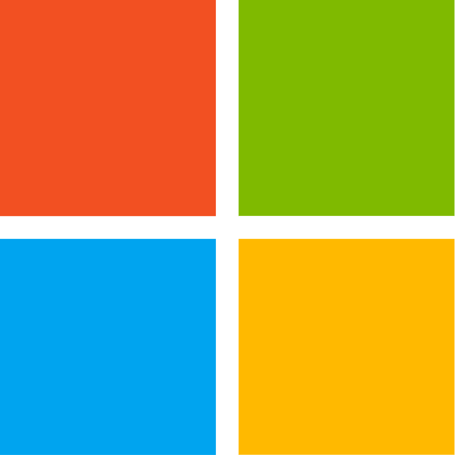 Four colored squares in red, green, blue, and yellow arranged in a windowpane pattern.