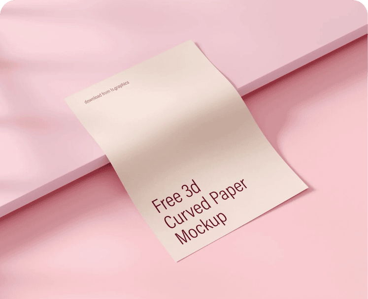 Curved Paper Mockup