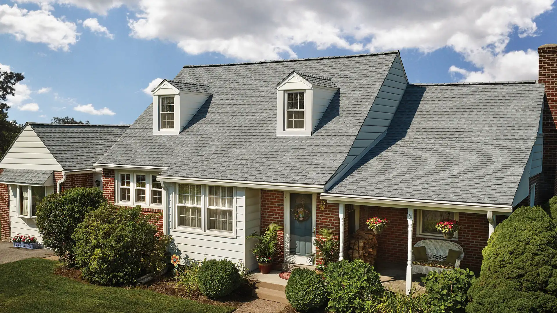 covered patio with tables and chairs