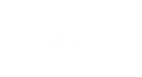 White Tempo text logo on a transparent background.