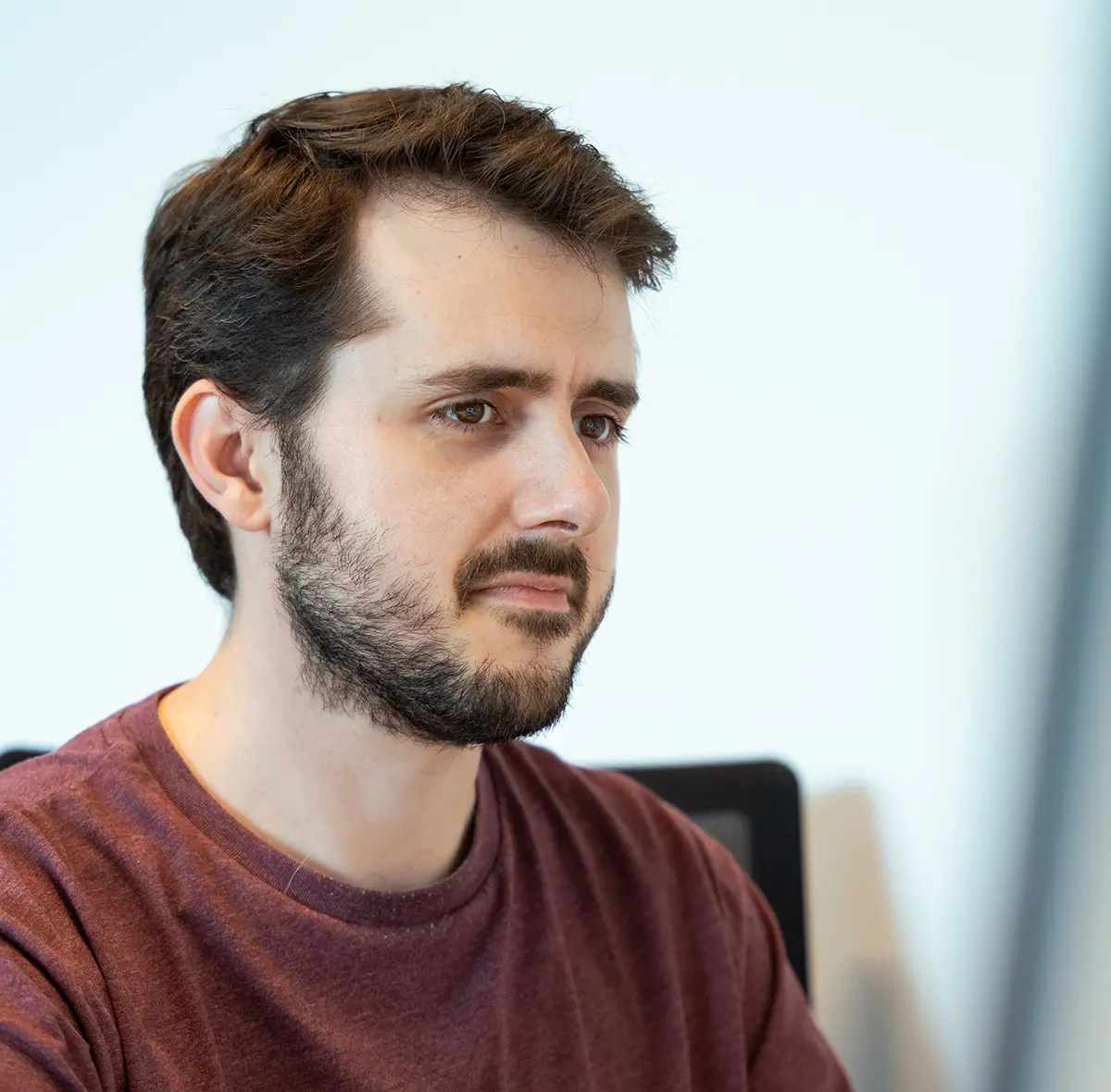 Photo taking in the office of Deevid, copywriter at Unmute You.