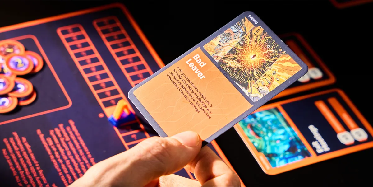Zoomed in shot of someone interacting with a card in the ACEN cardgame.