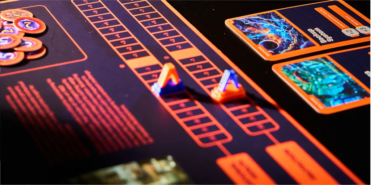 Detail shot of some cards form the ACEN cardgame.