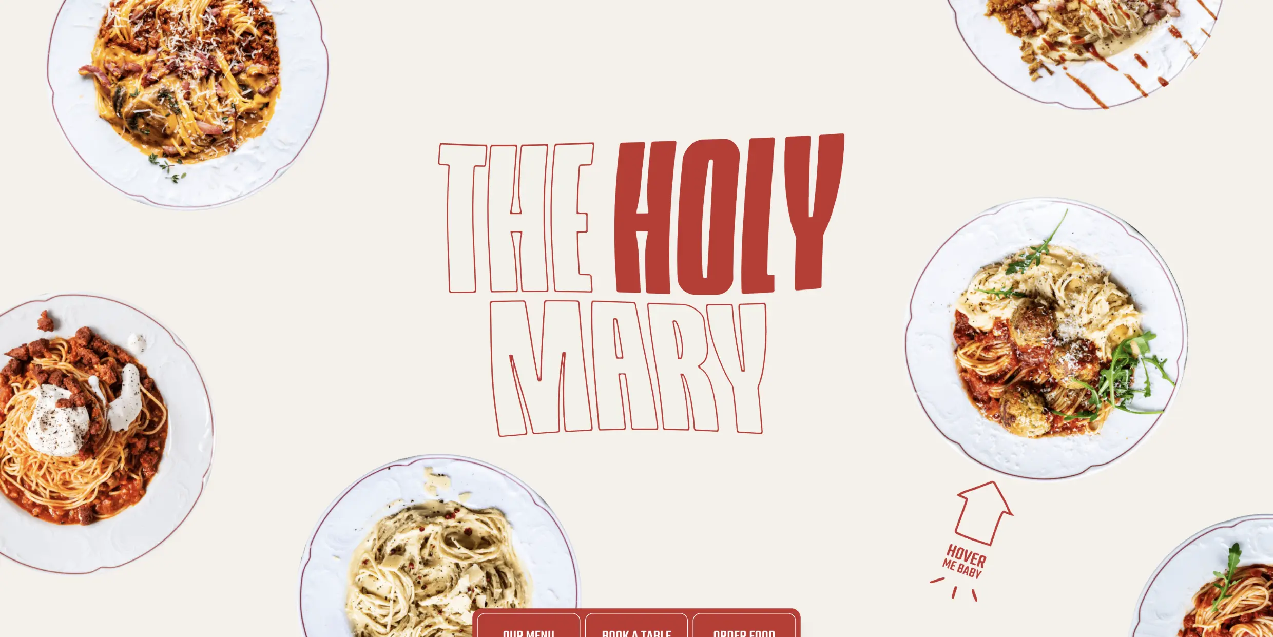 Visual showing multiple cutouts form plates of spaghetti with in text Bavet in the middle.