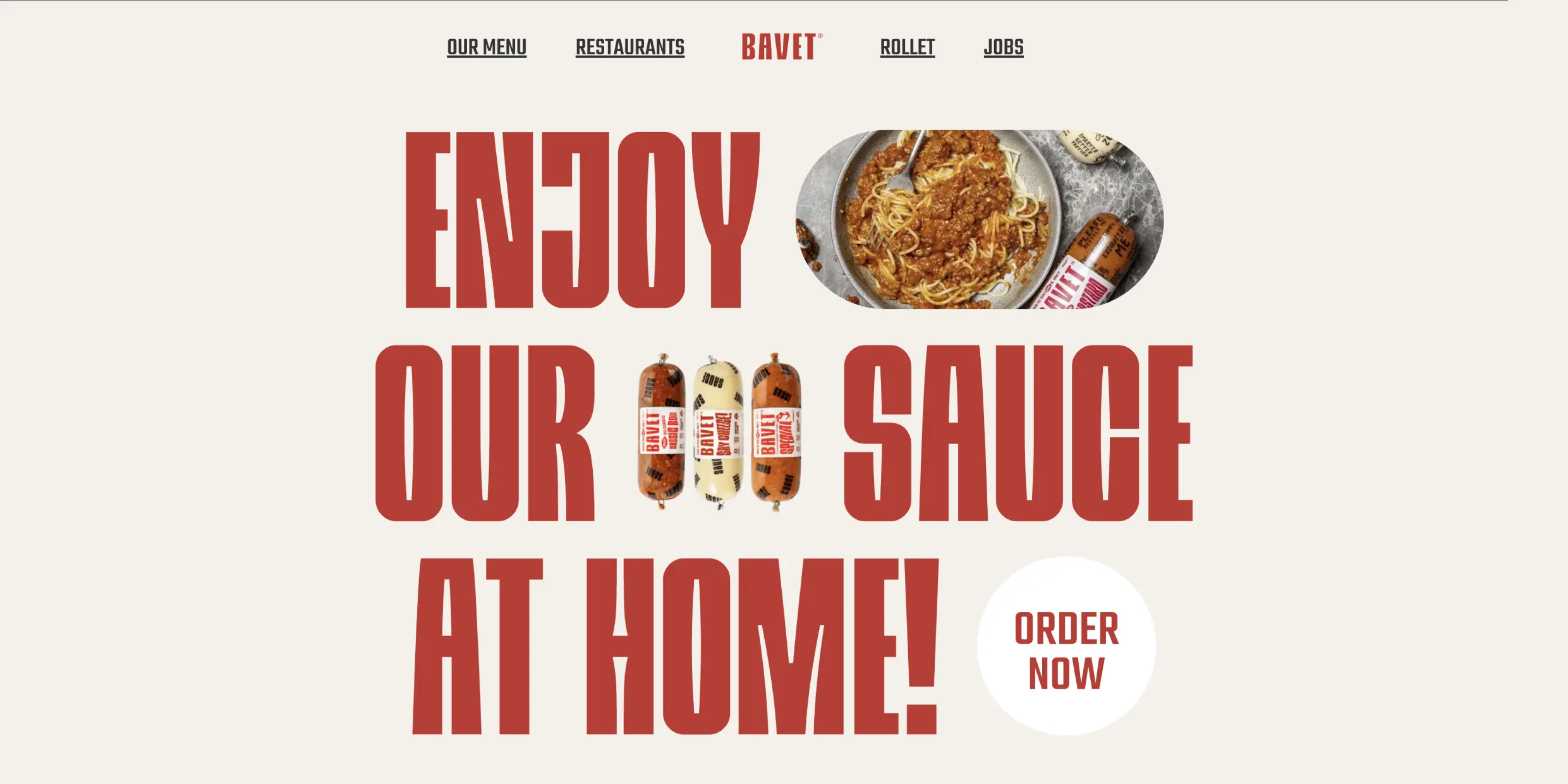 Screenshot of one of the webpages of Bavet showing some text and a few images throughout.