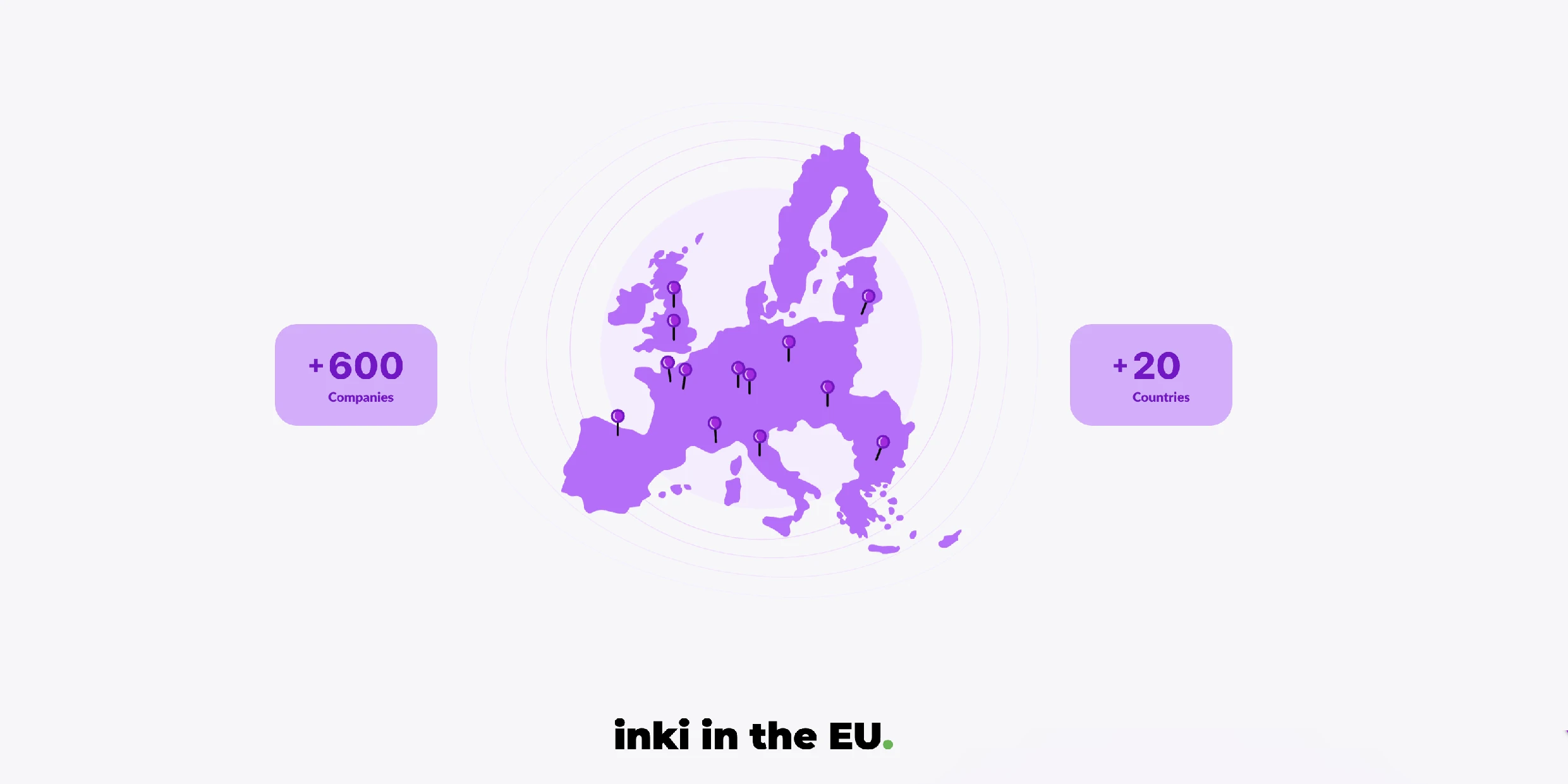 A screenshot of the INKI website that contains an image of Europe