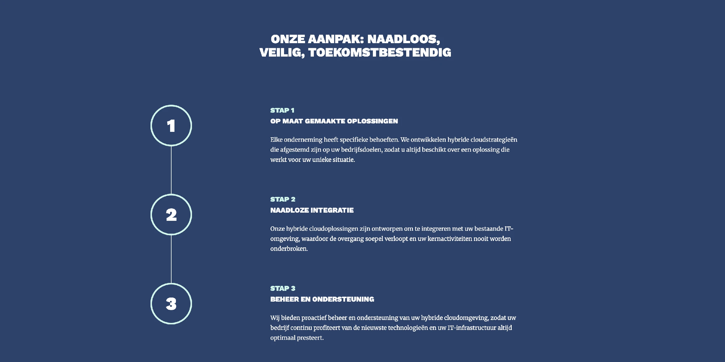 Screenshot of the Neoria website, a dark blue background with some light text.
