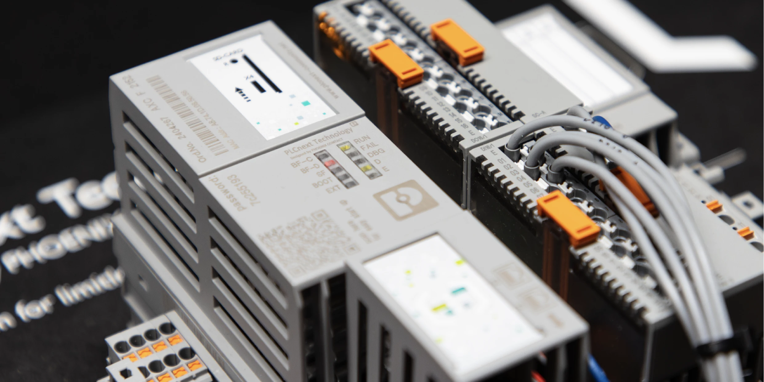 A close up photo of a PLC made for Coretecs