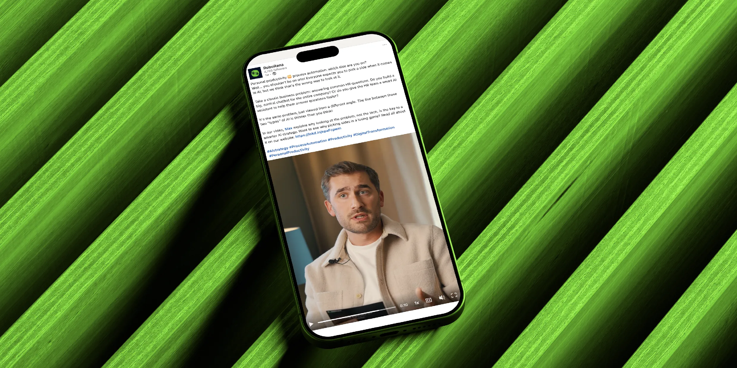 A picture of the back of camera filming a person