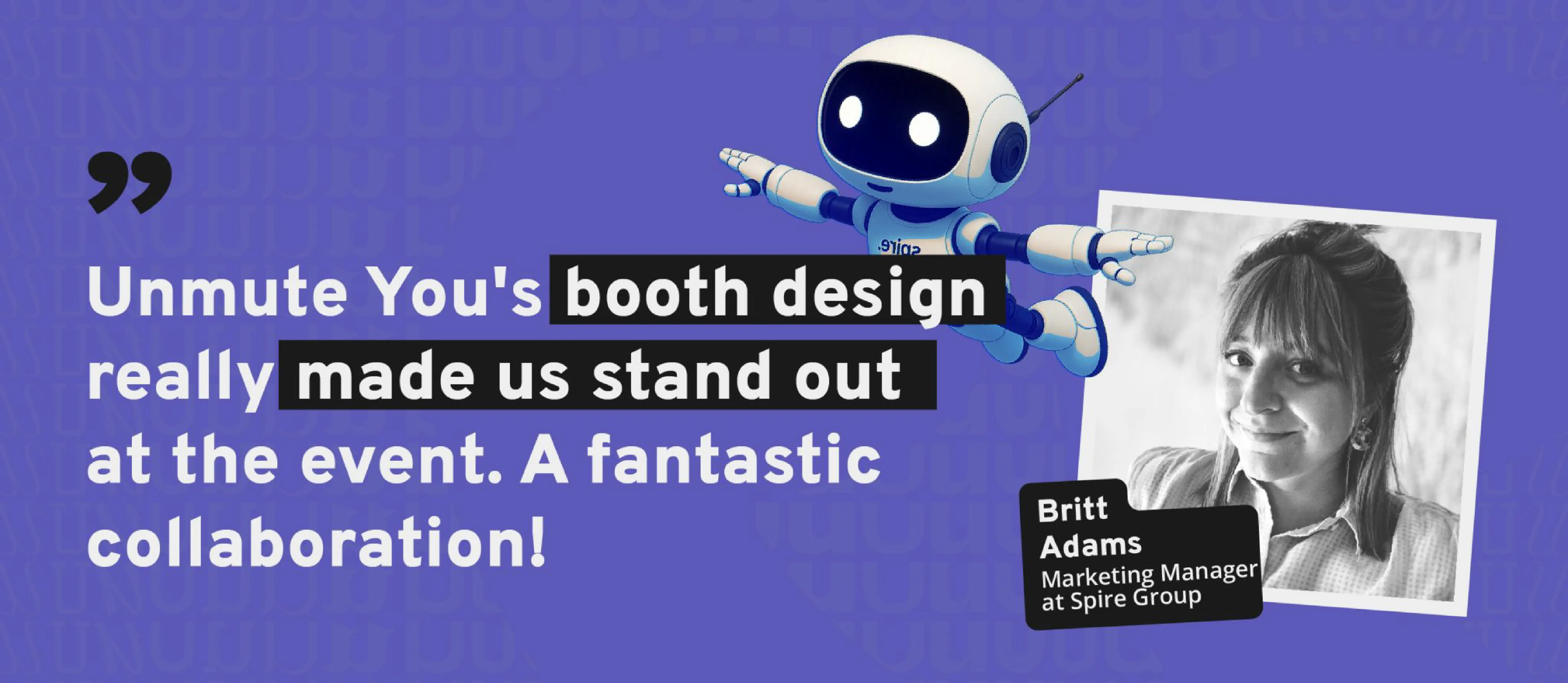 A visual with a quote from somebody from spire 