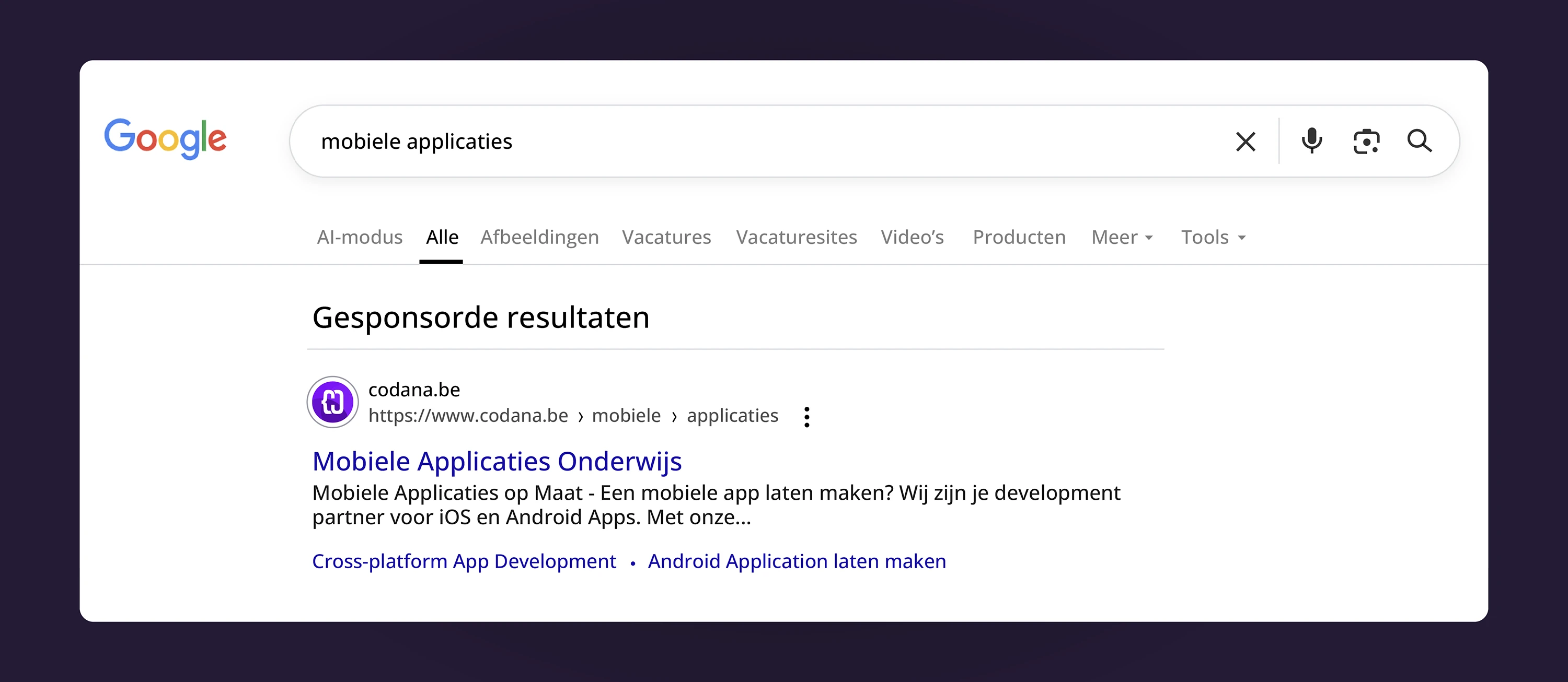 Dashboard of the Codana analytics showing the best-perfoming campaigns running at the moment.