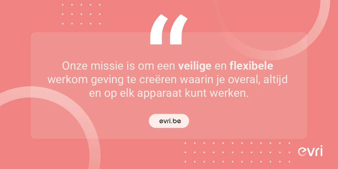Quote template of eVri - made in Canva, filled in with text against a pink background.
