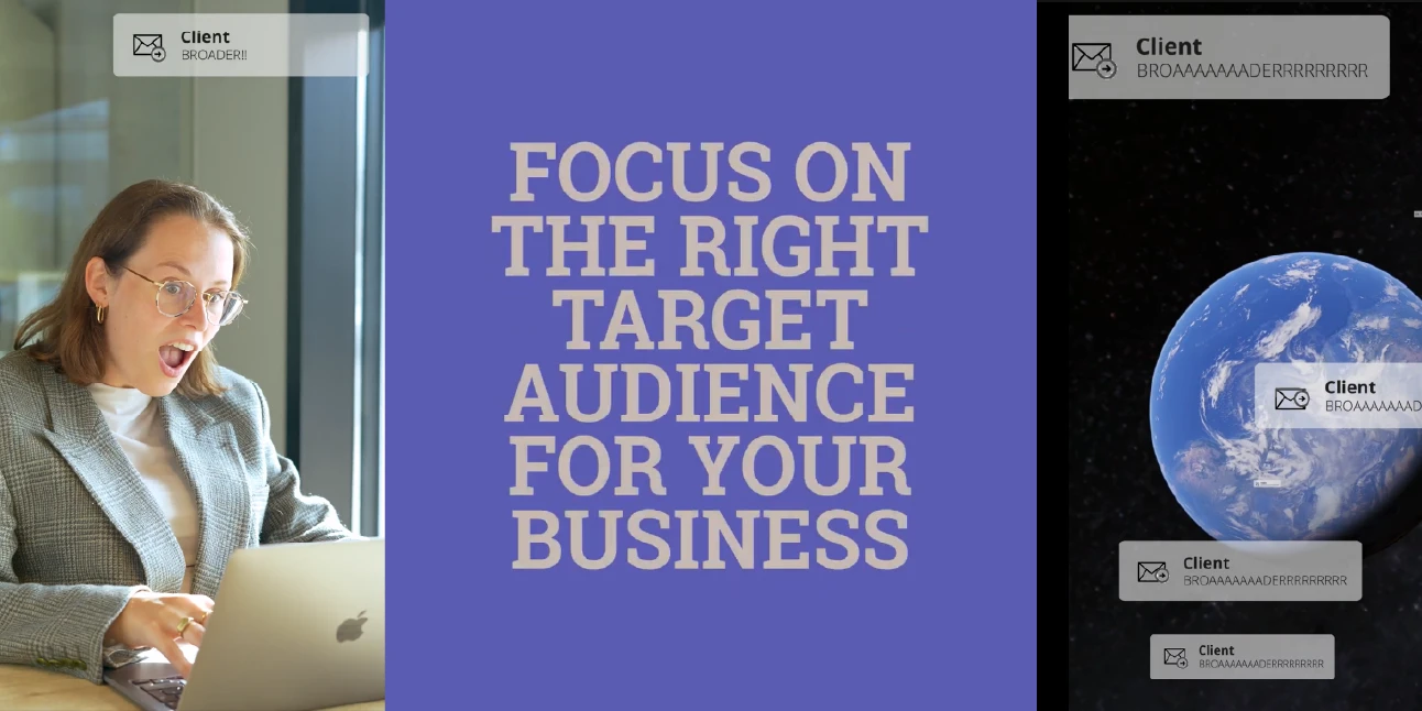 Still shots form one of the Unmute You way of working video's showcasing how more niche target group allows you to bring better content and communication.