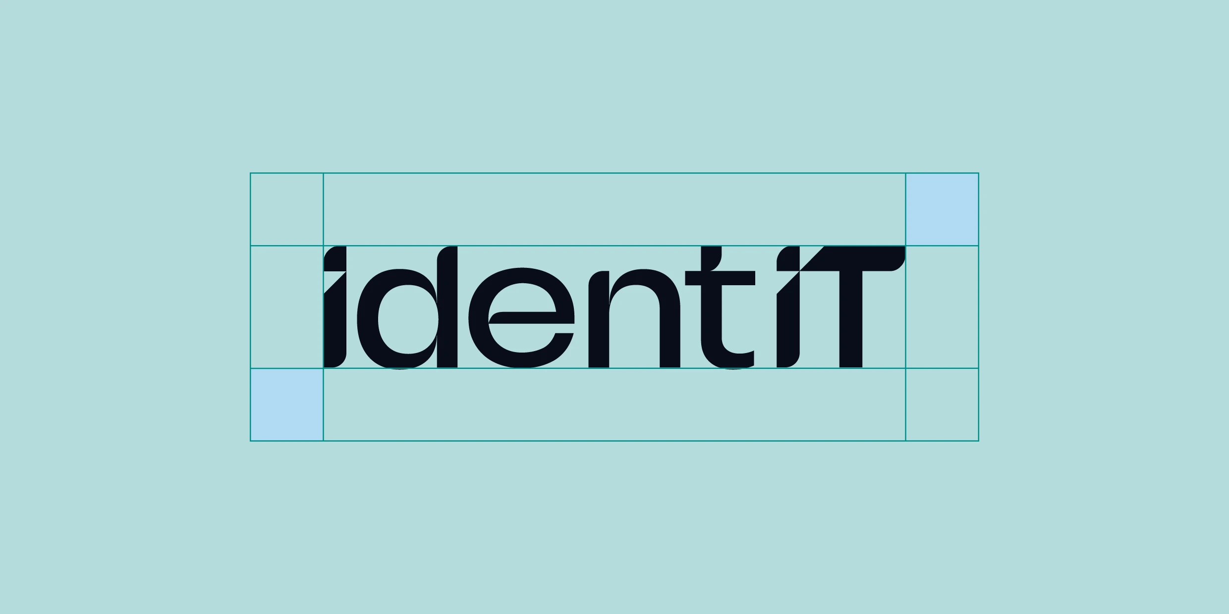 Image showing IdentIT's logomark on a teal background.