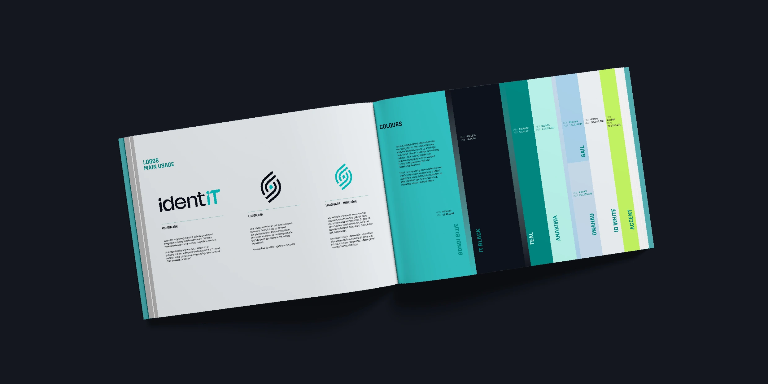 Image showing a part of identIT's brand guide.