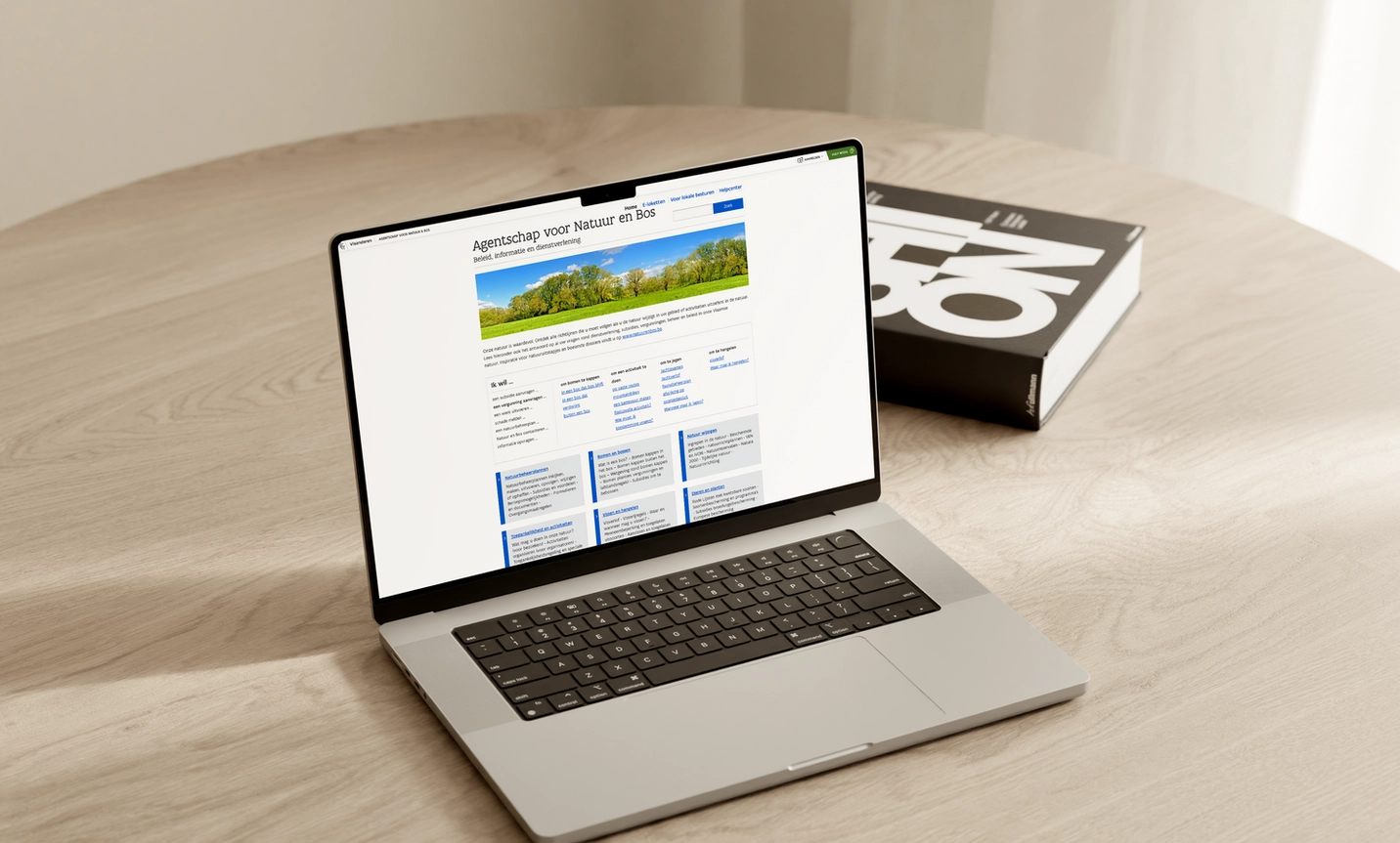 Wireframes, UI designs, and prototypes for a Flemish Government agency