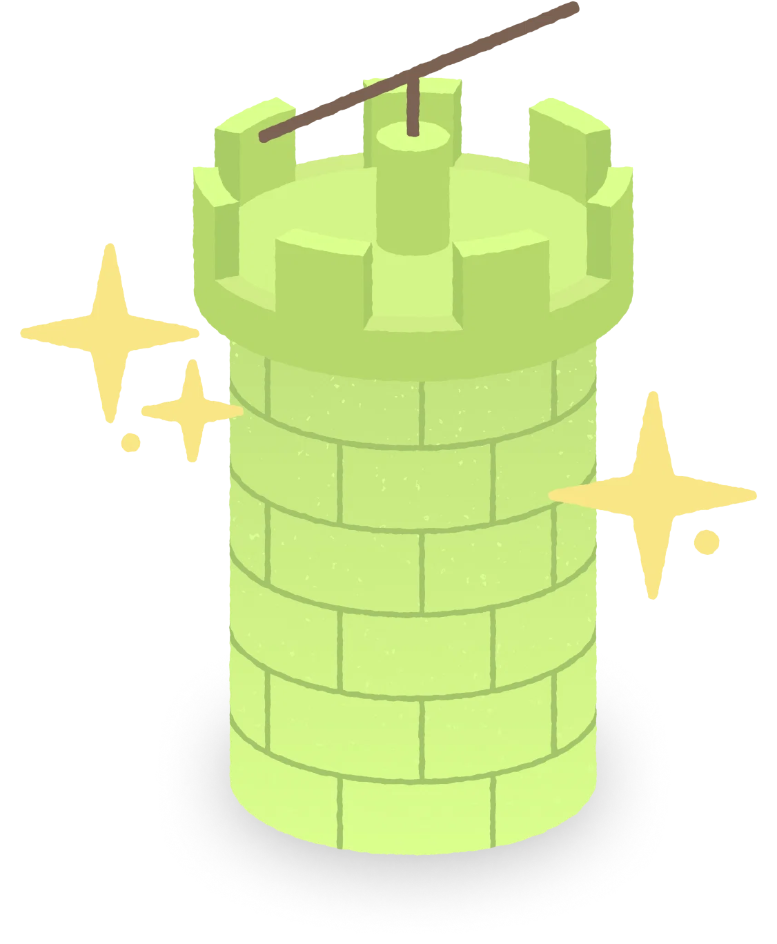 Composteur déguisé en château fort robuste