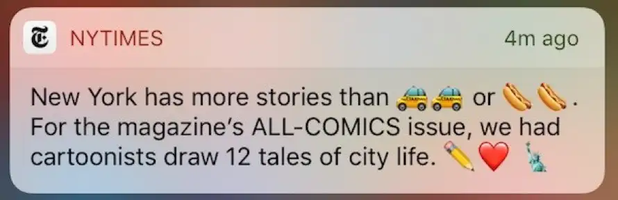 emojis in push notifications