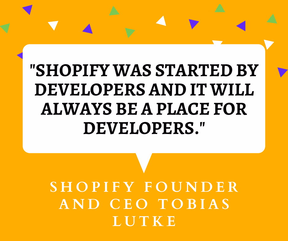 Shopify Unite 2021 quote by Shopify founder and CEO Tobias Lutke