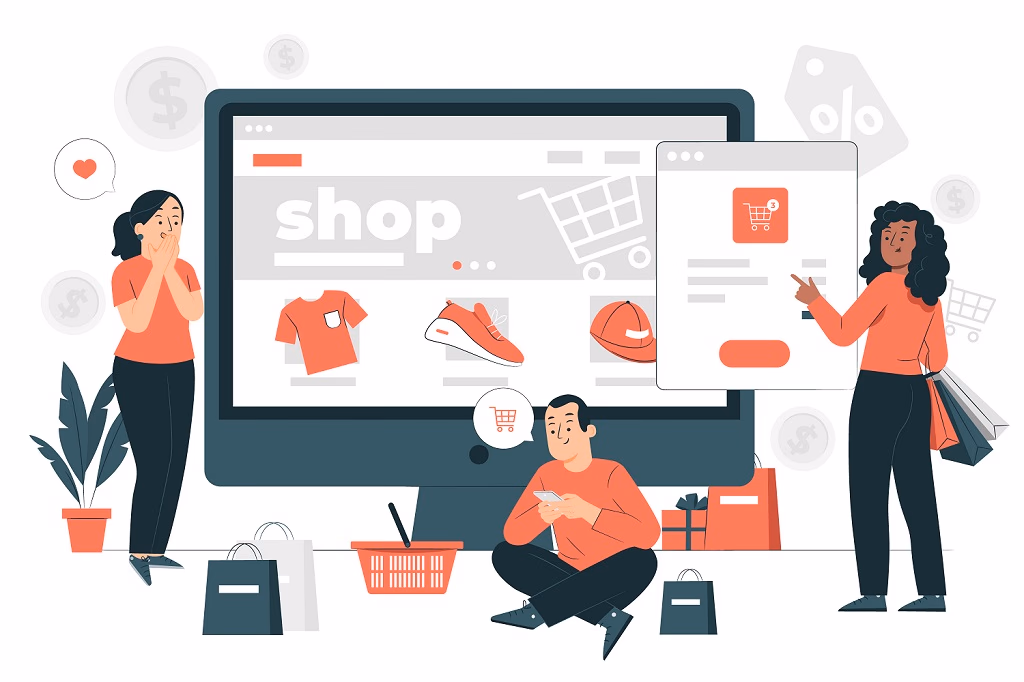 customers making purchases and looking happy. Image via Freepik Premium