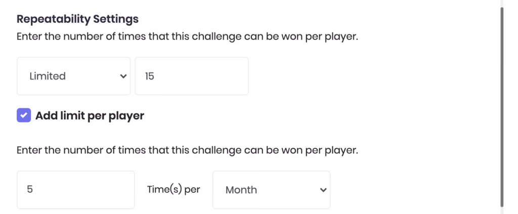 Add-achievement-limit-per-player